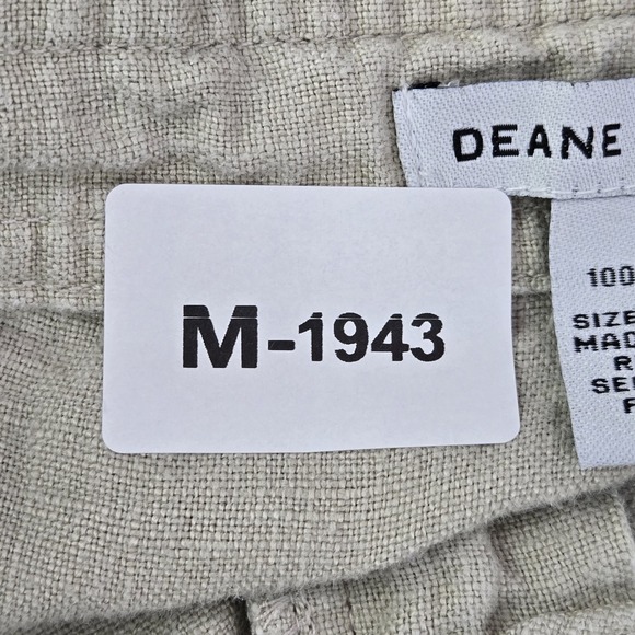Deane & White‎ Women Shorts 14 Beige Linen Button Drawstring - Picture 2 of 7